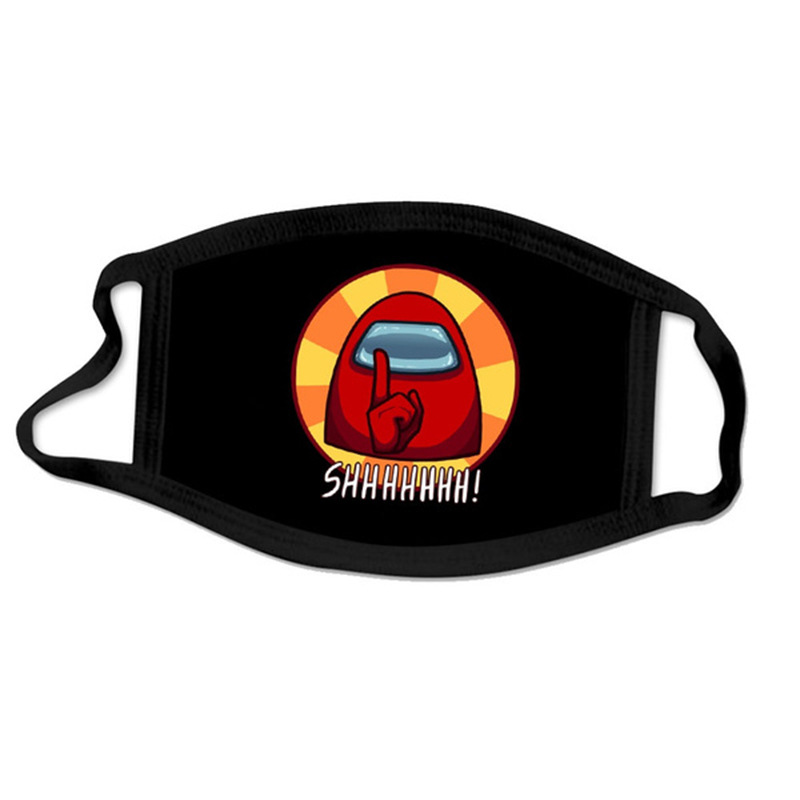5PCS Among US Game Masks Animation Print Cotton Cloth Mask Dust-proof